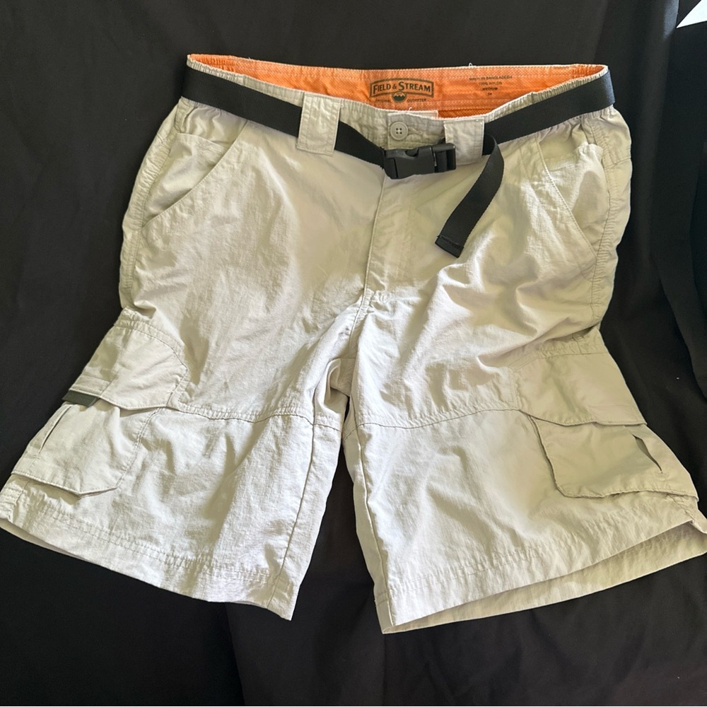 Field & Stream Tan Cargo Shorts Lightweight Outdoor Essential